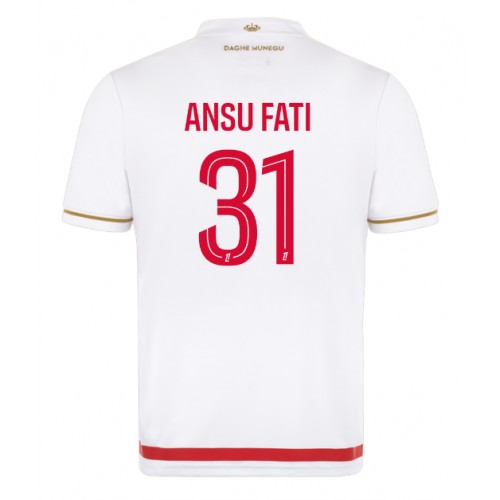 AS Monaco Ansu Fati #31 Fußballbekleidung Heimtrikot 2025-26 Kurzarm